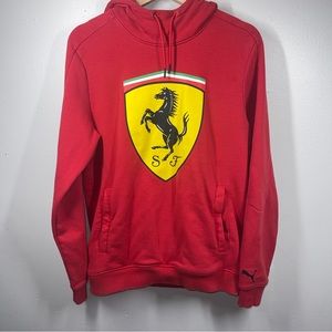 Mens small puma Ferrari hoodie red